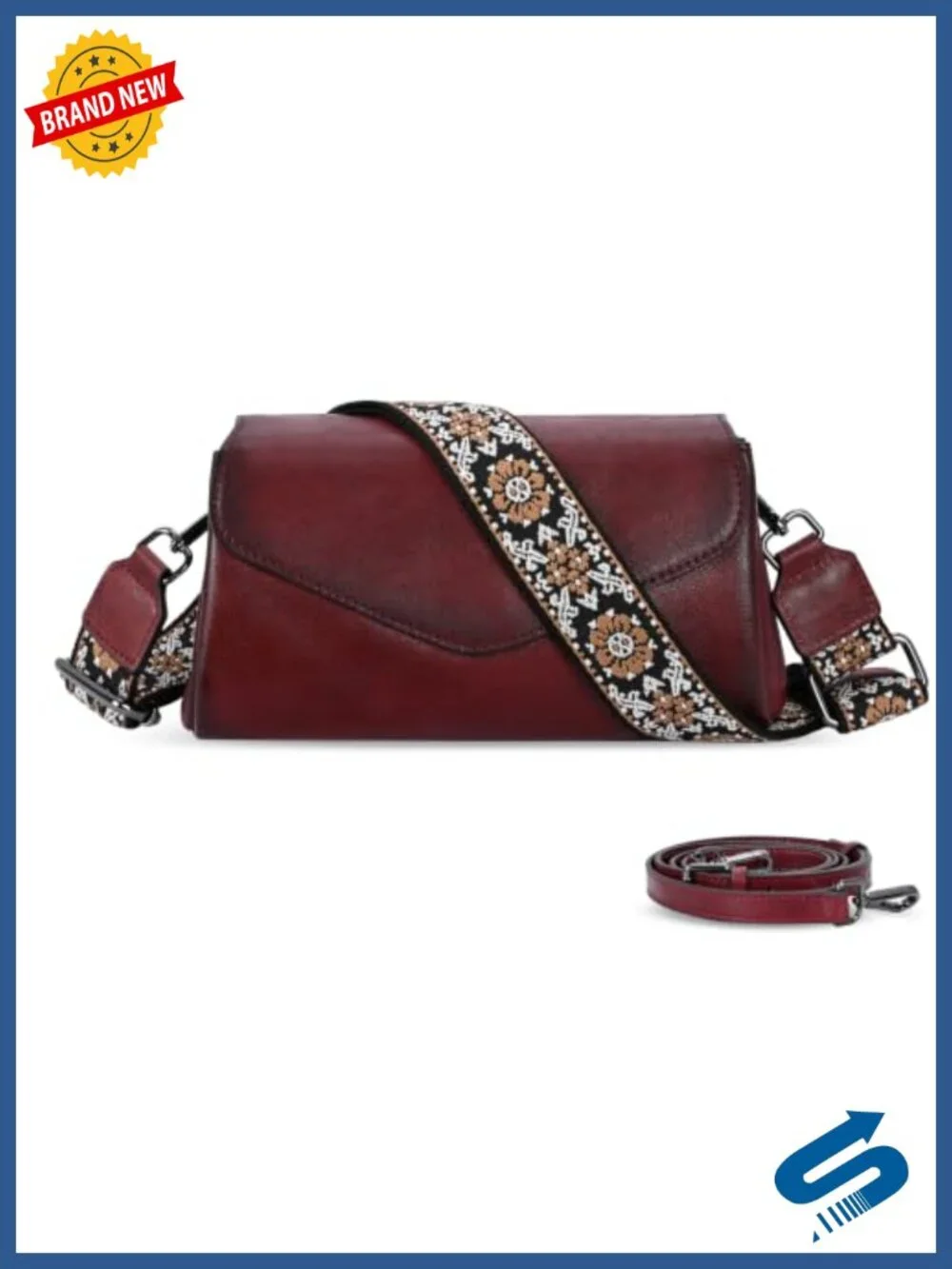 Genuine Leather Crossbody Bag Women Shoulder Satchel Handbag